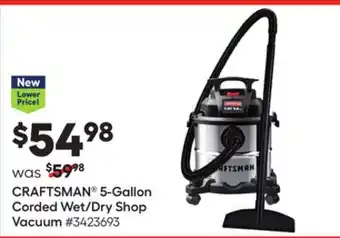 Lowe's 5-gallon corded wet/dry shop vacuum offer