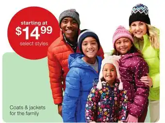 JC Penney Coats & jackets for the family offer