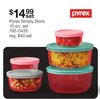 JC Penney Pyrex simply store 10-pc. set offer