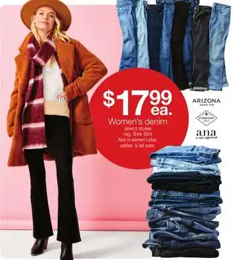 JC Penney Women's denim offer