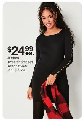 JC Penney Juniors' sweater dresses offer