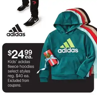 JC Penney Kids' adidas fleece hoodies offer