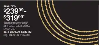 JC Penney Sparkle rope chains◊ offer