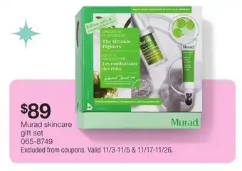 JC Penney Murad skincare gift set offer