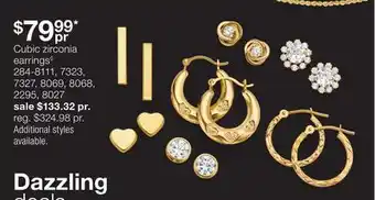 JC Penney Cubic zirconia earrings◊ offer