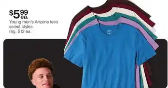JC Penney Young men's arizona tees offer