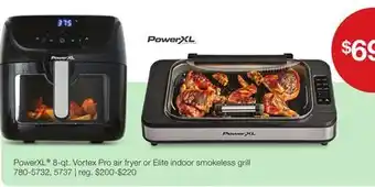 JC Penney Powerxl 8-qt. vortex pro air fryer or elite indoor smokeless grill offer