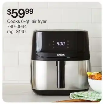 JC Penney Cooks 6-qt. air fryer offer