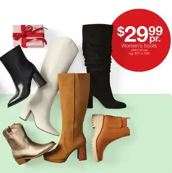 JC Penney Women's boots offer