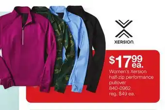 JC Penney Women's xersion half-zip performance pullover offer