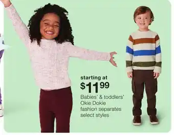 JC Penney Babies' & toddlers' okie dokie fashion separates offer