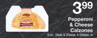 The Fresh Grocer Pepperoni & cheese calzones offer