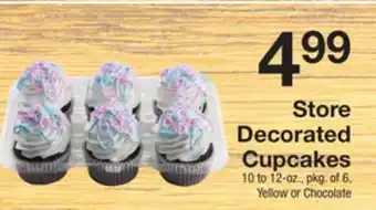 The Fresh Grocer Store decorated cupcakes offer