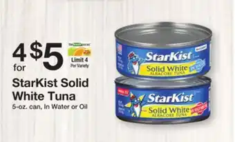 The Fresh Grocer Solid white tuna offer