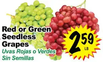 Superior Grocers Red or green seedless grapes offer