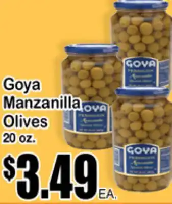 Superior Grocers Goya manzanilla olives offer