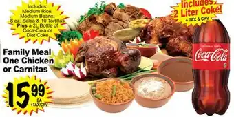 Superior Grocers Family meal one chicken or carnitas offer