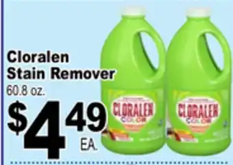 Superior Grocers Cloralen stain remover offer