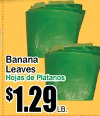 Superior Grocers Banana leaves offer