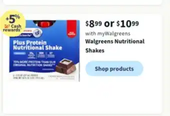Walgreens Walgreens nutritional shakes offer