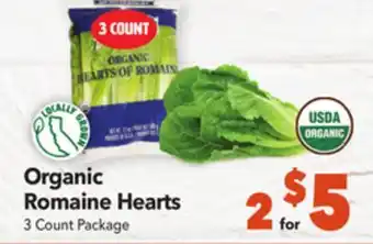 Vallarta Supermarkets Organic romaine hearts offer