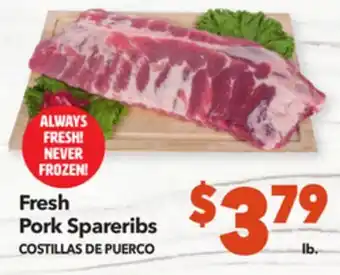 Vallarta Supermarkets Pork spareribs / costillas de puerco offer