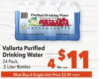 Vallarta Supermarkets Vallarta purified drinking water offer