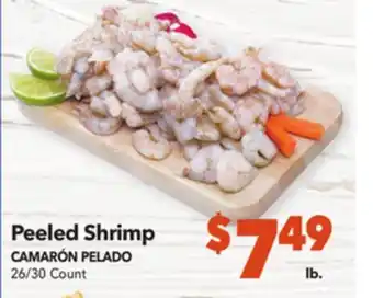 Vallarta Supermarkets Peeled shrimp/camarón pelado offer
