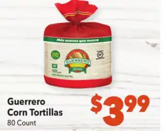 Vallarta Supermarkets Guerrero corn tortillas offer