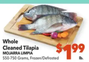 Vallarta Supermarkets Whole cleaned tilapia / mojarra limpia offer
