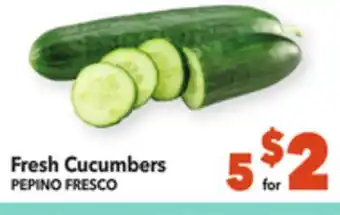 Vallarta Supermarkets Fresh cucumbers / pepino fresco offer