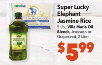 Vallarta Supermarkets Super lucky elephant jasmine rice offer