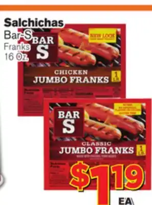 El Super Fresh Bar-s franks offer
