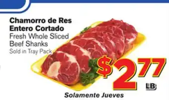 El Super Fresh Whole sliced beef shanks offer