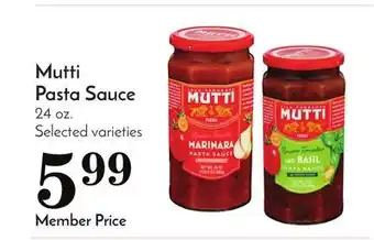 Pavilions Mutti pasta sauce offer