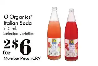 Pavilions O organics italian soda offer