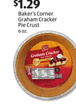 Aldi Baker's corner graham cracker pie crust offer