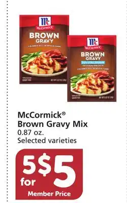Vons Mccormick brown gravy mix offer
