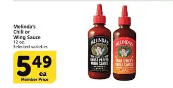 Vons Melinda's chili or wing sauce offer