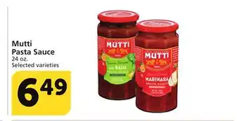 Albertsons Mutti pasta sauce offer