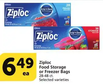 Albertsons Ziploc food storage or freezer bags offer