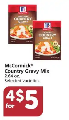 Albertsons Mccormick country gravy mix offer