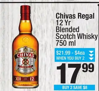 Super King Markets Chivas regal 12 yr blended scotch whisky offer