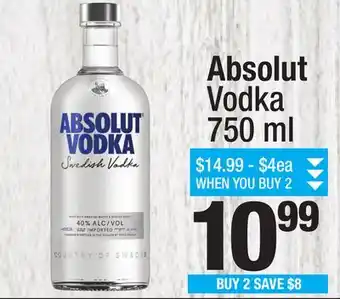 Super King Markets Absolut vodka offer
