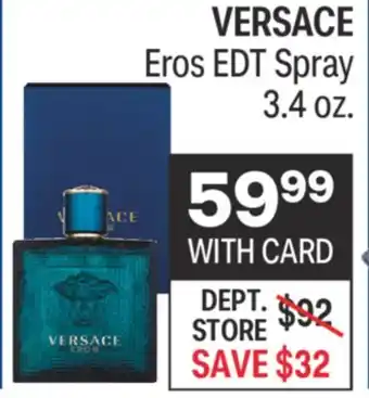 CVS Versace eros edt spray 3.4 oz offer