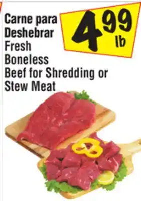 El Super Fresh boneless beef for shredding or stew meat offer