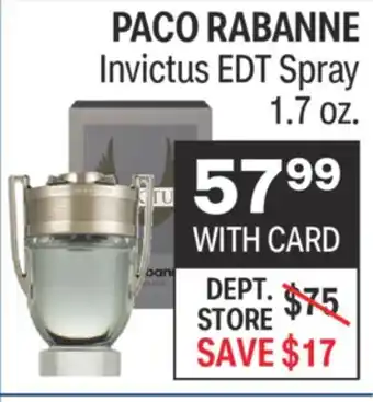 CVS Paco rabanne invictus edt spray 1.7 oz offer