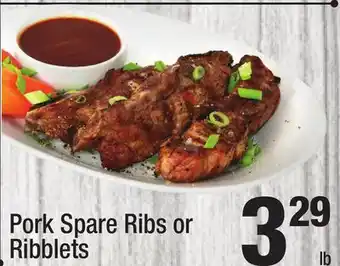 Super King Markets Pork spare ribs or ribblets offer