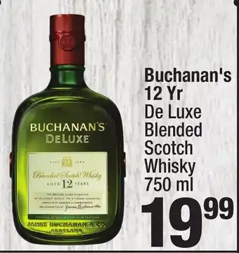 Super King Markets Buchanan's 12 yr de luxe blended scotch whisky offer