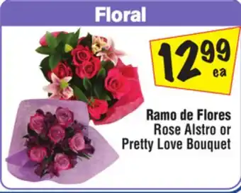 El Super Rose alstro or pretty love bouquet offer